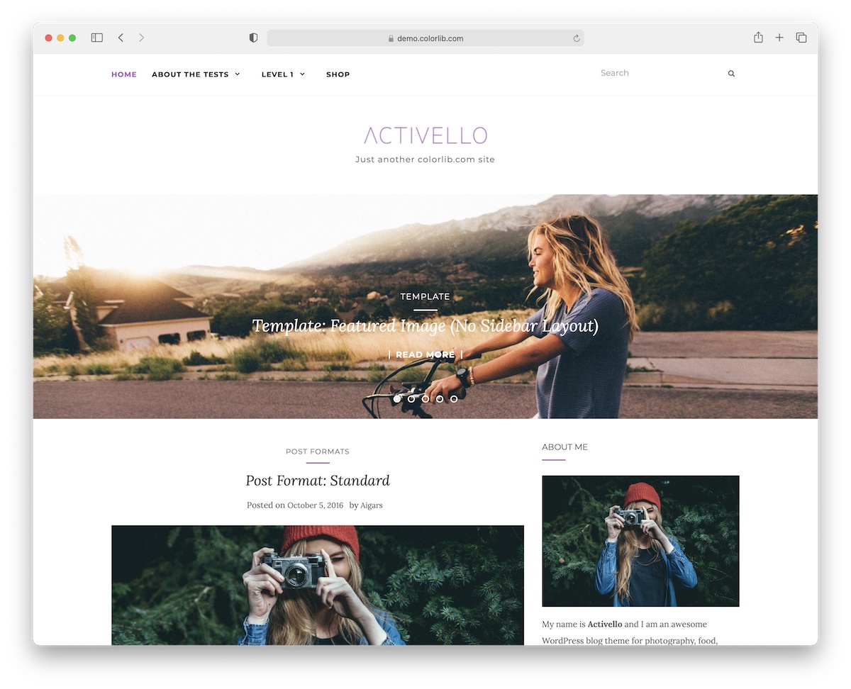 activello free bootstrap wordpress theme