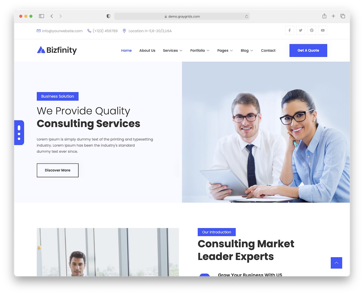 bizfinity free bootstrap 5 template