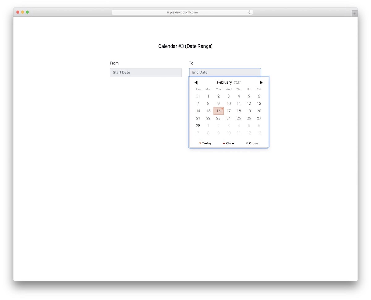 bootstrap calendar 13