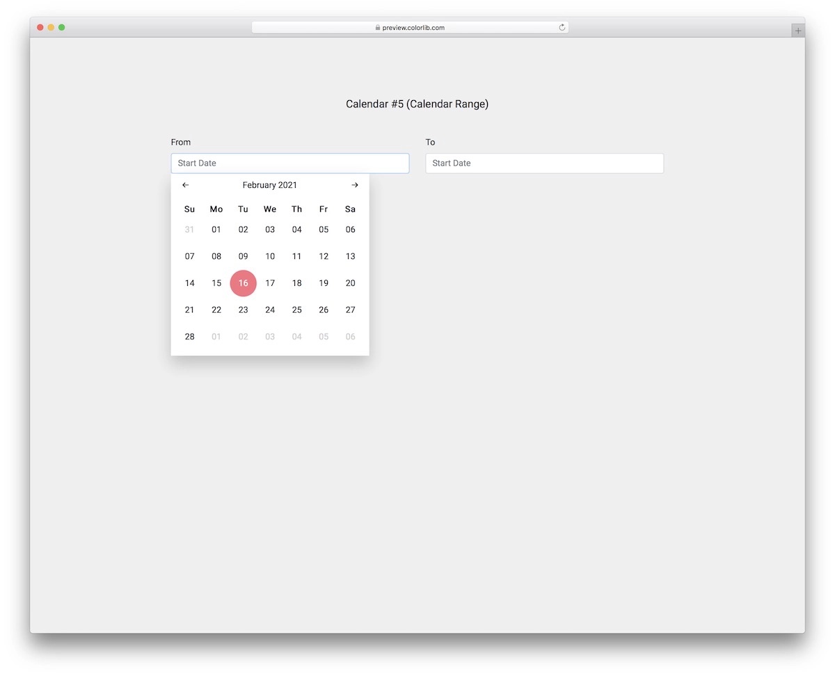 bootstrap calendar 15