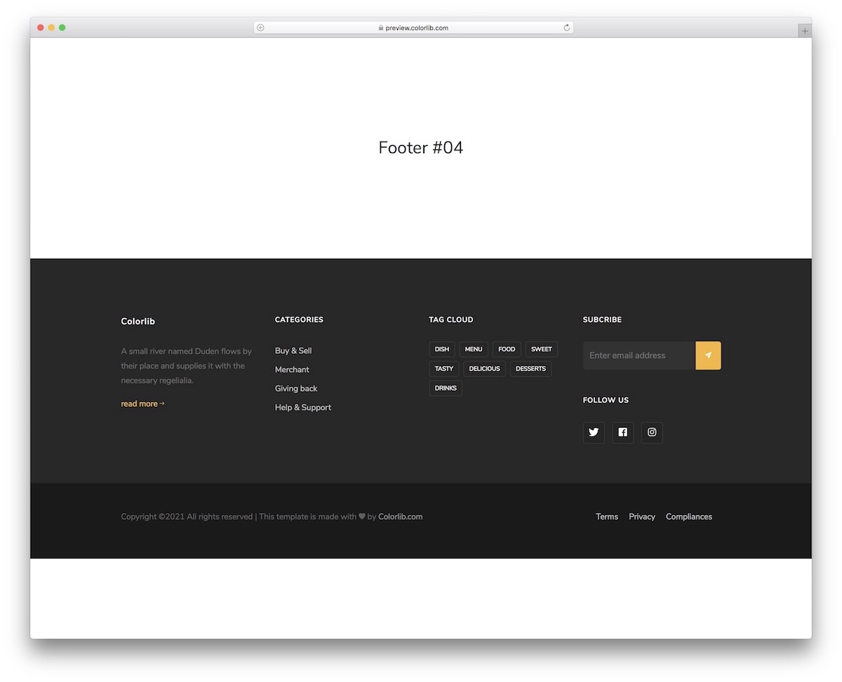 bootstrap footer 14