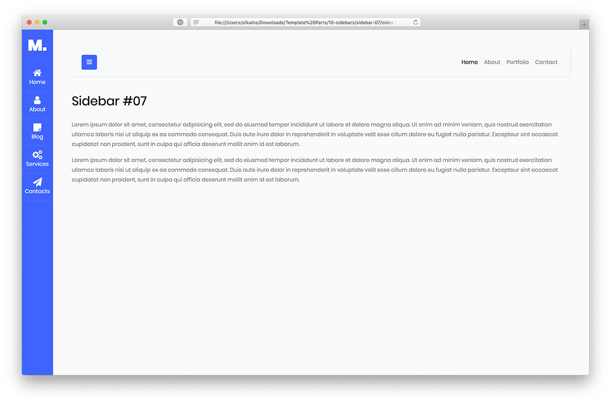 bootstrap sidebar 07