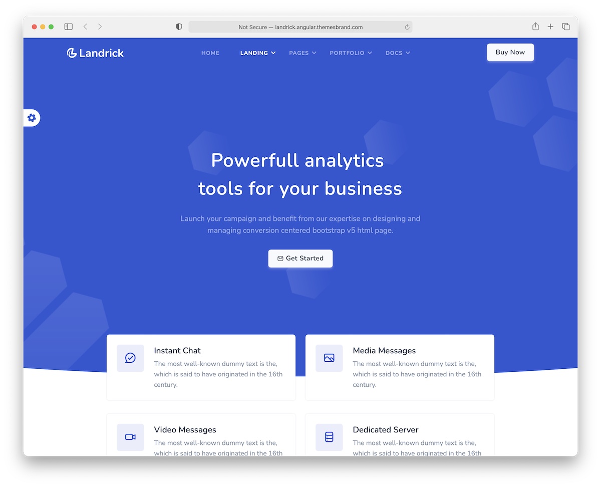 landrick angularjs bootstrap template