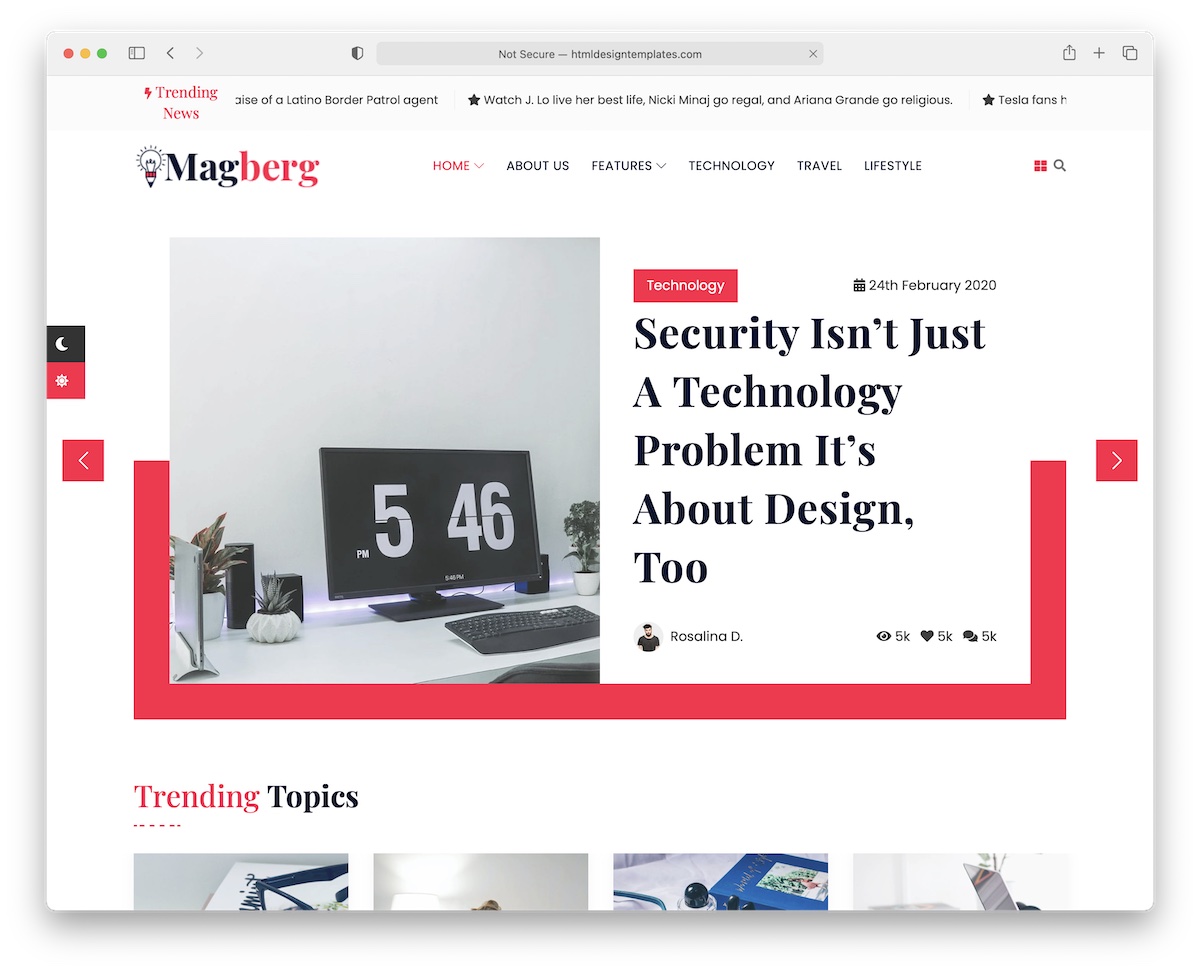 magberg bootstrap blog template