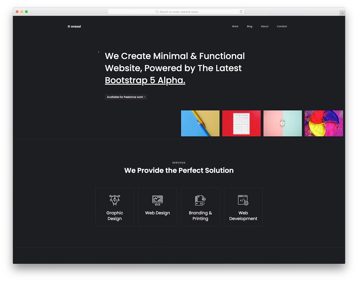 oraxol bootstrap portfolio template