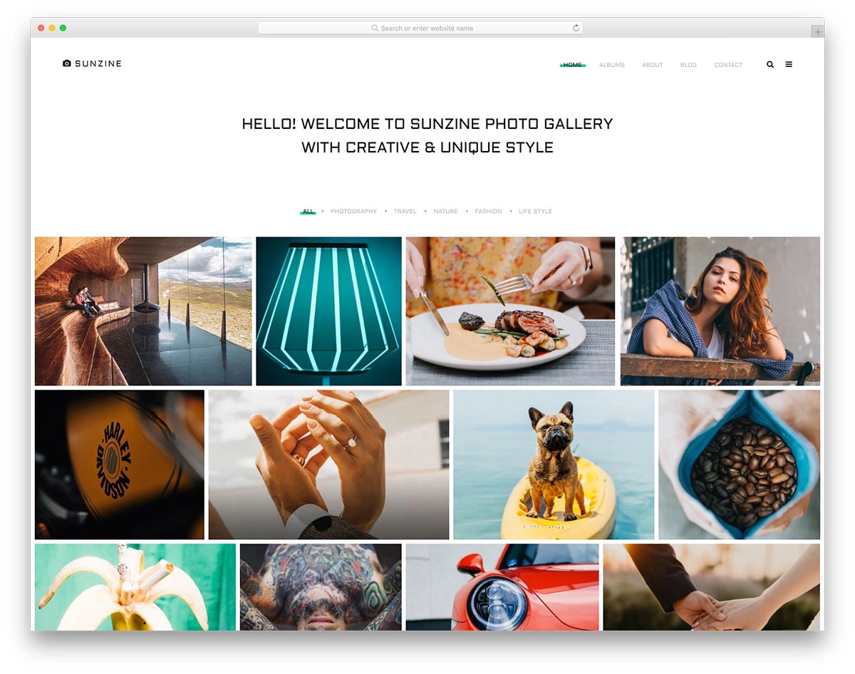 sunzine bootstrap gallery template