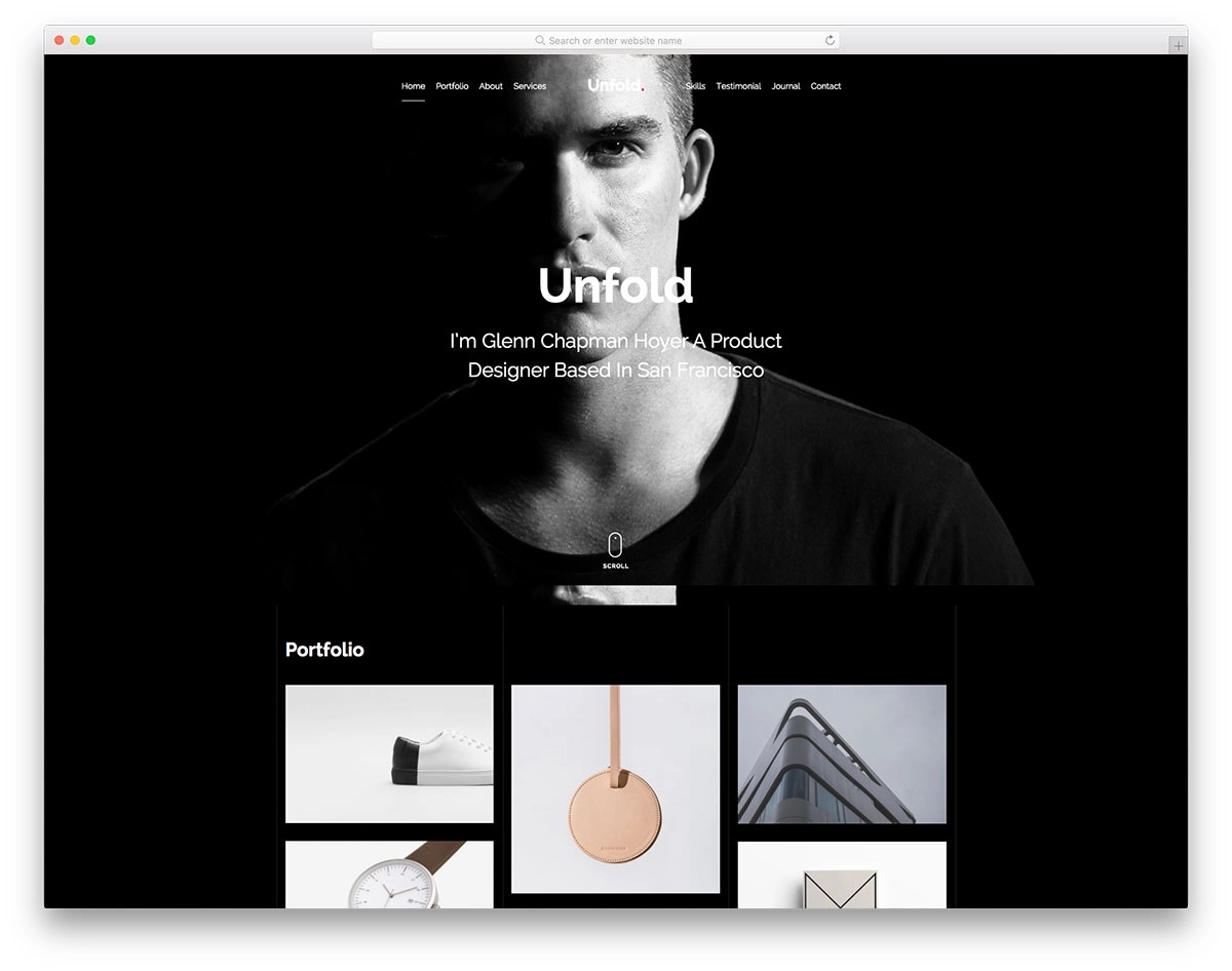 unfold bootstrap portfolio template